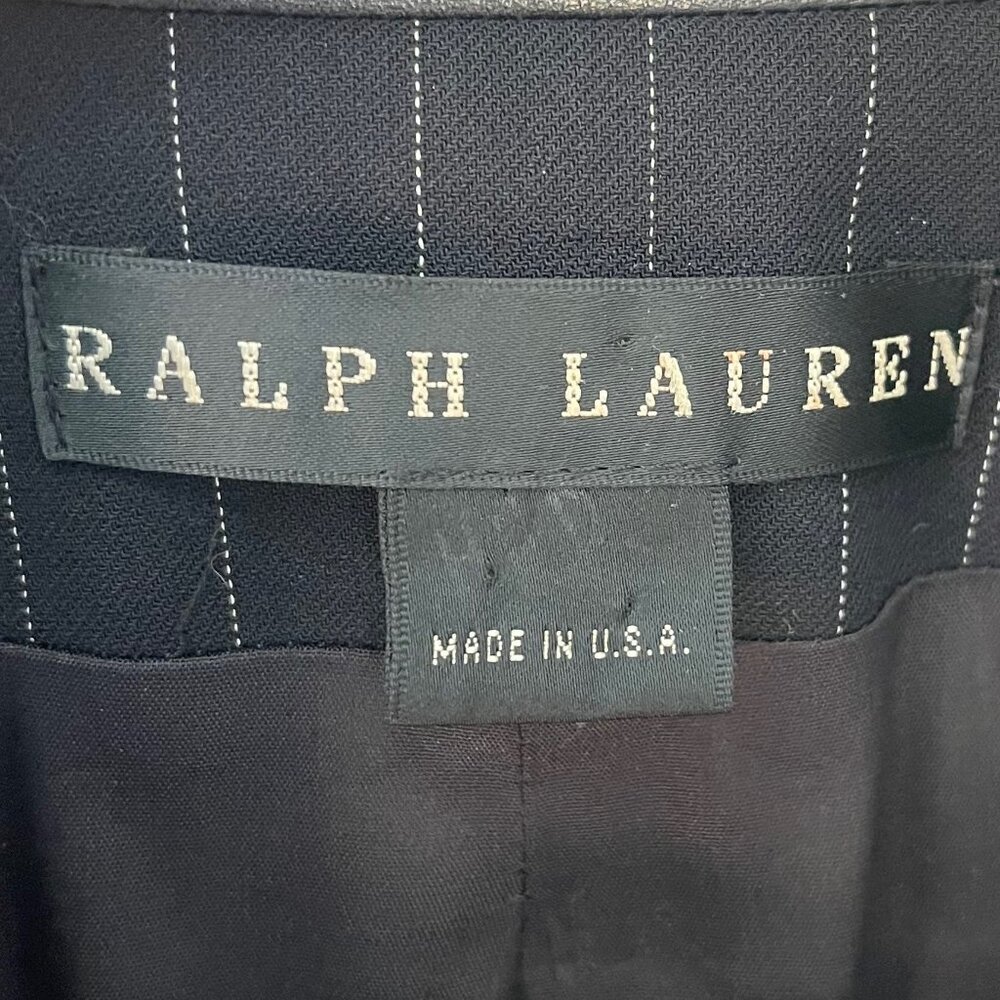 Vintage Ralph Lauren Womens Quiet Luxury Blazer Size 10 Pinstripe Old Money USA - Picture 5 of 10